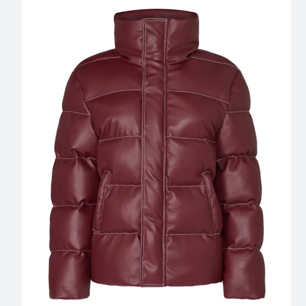 STAUD Burgundy Puffer Jacket - Picture 4 of 16